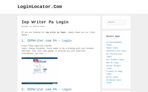 Iep Writer Pa Login - LoginLocator.Com