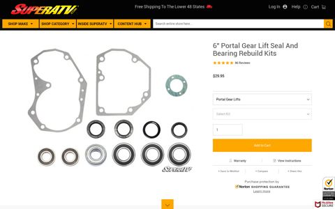 6" Portal Gear Lift Seal and Bearing Rebuild Kit | SuperATV