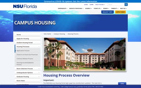 Housing Process | NSU Main Campus