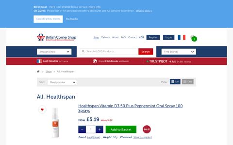 Healthspan Products from British Corner Shop