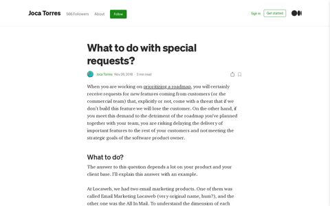What to do with special requests? | by Joca Torres | Medium