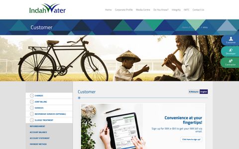 Customer - Indah Water Portal