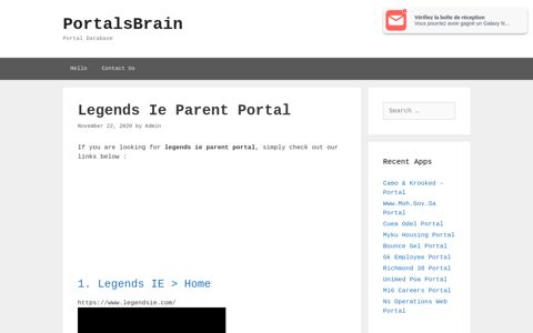 Legends Ie Parent - Legends Ie &Gt; Home - PortalsBrain - Portal ...