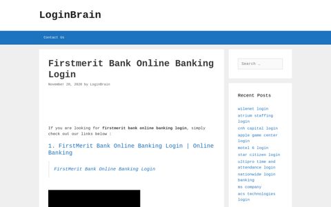 Firstmerit Bank Online Banking Login - LoginBrain