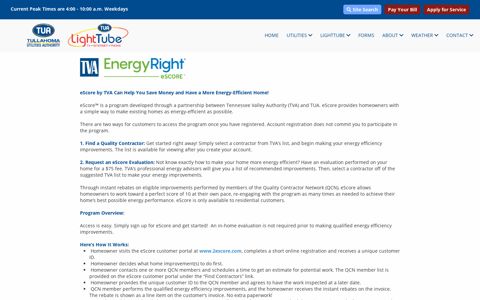 eScore - Tullahoma Utilities Authority