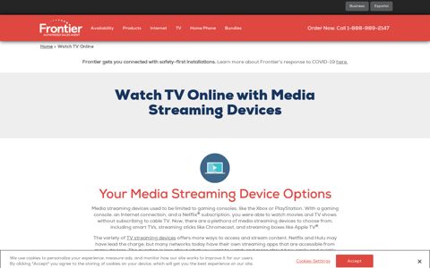 Watch TV Online with Media Streaming Devices | Frontier