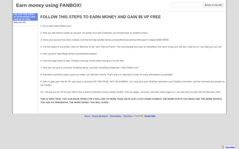 Earn money using FANBOX! - Google Sites