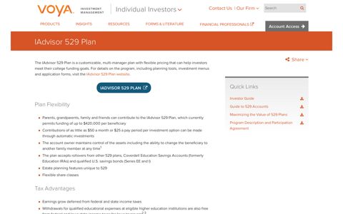 IAdvisor 529 Plan | Voya Financial