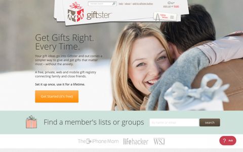 Giftster® family wish list registry - Christmas holiday, secret ...
