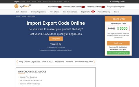 IEC Code Registration Online | Import Export License | IEC ...