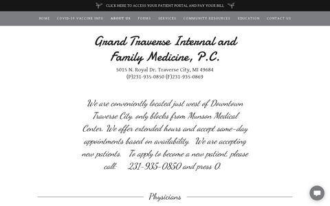 About Us | Grand Traverse Internal and Family Medicine, P.C.