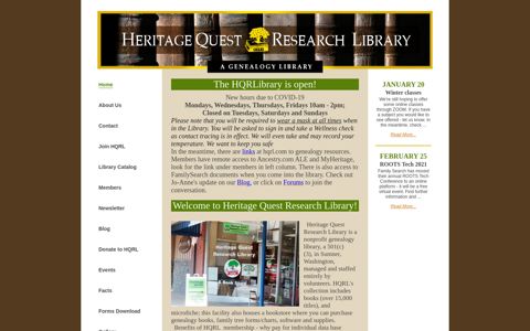 Welcome to the Heritage Quest Research Library web site