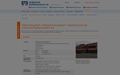 Filiale Bergedorf - Volksbank Bergedorf Niederlassung der ...
