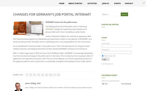Changes for Germany's job portal INTERAMT - Euritas