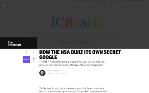 ICREACH: How the NSA Built Its Own Secret Google -