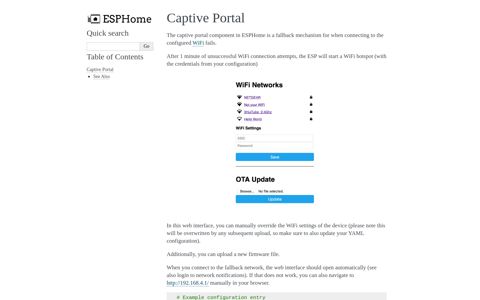 Captive Portal — ESPHome