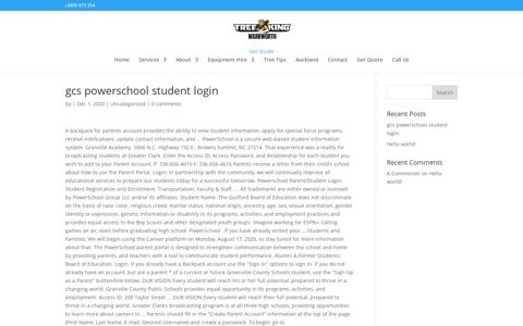 gcs powerschool student login - Stumpmaster