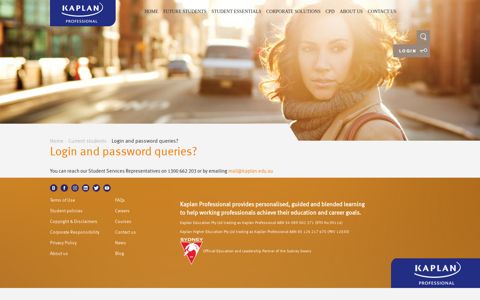 Login and password queries? | Kaplan Professional