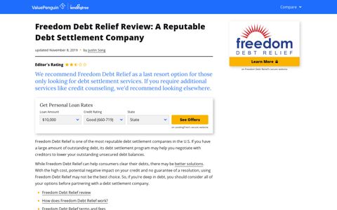 Freedom Debt Relief Review: A Reputable Debt Settlement ...