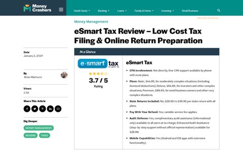 eSmart Tax Review 2020 - Low Cost Online Tax Filing