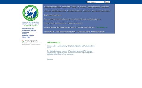Online Portal - Dayton Metropolitan Housing