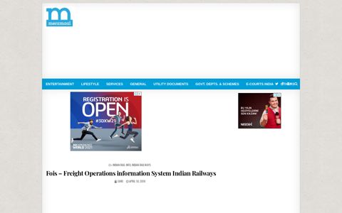 Fois - Freight Operations information System Indian Railways ...