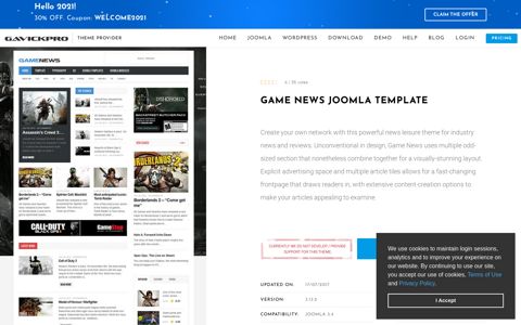 Game News | Joomla Template for Gaming Portal Websites
