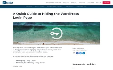 A Quick Guide to Hiding the WordPress Login Page - Pagely