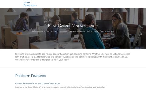 First Data Marketplace - First Data Developer Portal