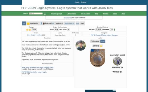 PHP JSON Login System: Login system that works with JSON ...
