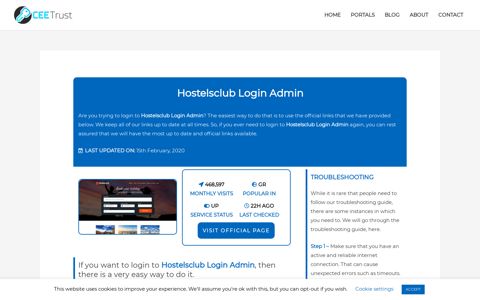 Hostelsclub Login Admin - Find Official Portal - CEE Trust