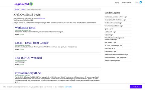 Kraft Owa Email Login Workspace Email - https://email.secureserver ...