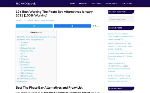 12+ Best Working The Pirate Bay Alternatives December 2020 ...