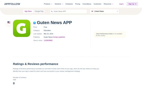 Guten News APP App Store Review ASO | Revenue ...