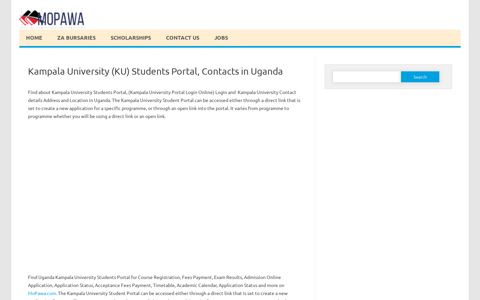 Kampala University (KU) Students Portal, Contacts in Uganda ...