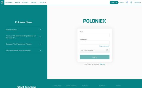 Poloniex - Crypto Asset Exchange - Log In