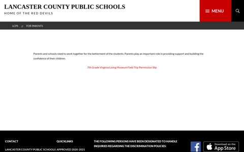 LCPS For Parents - Lancaster County Public Schools