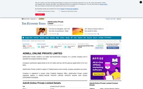Admill.online Private Limited - The Economic Times