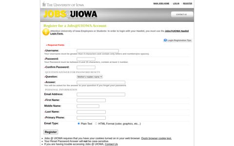 Registration - Jobs@UIOWA: Search and Apply for Jobs at ...