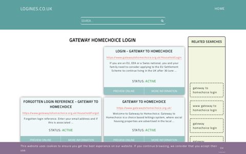 gateway homechoice login - General Information about Login