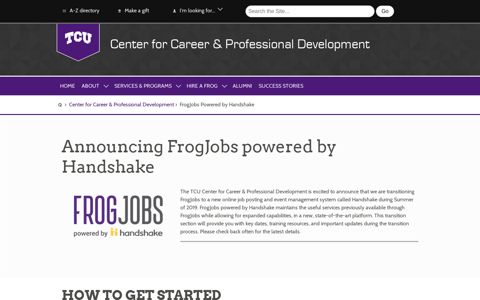 FrogJobs Powered by Handshake - TCU Career Center