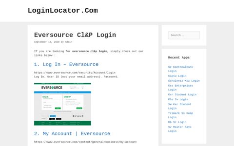 Eversource Cl&P Login - LoginLocator.Com