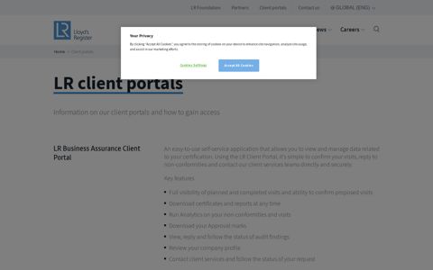 LR client portals - Lloyd's Register