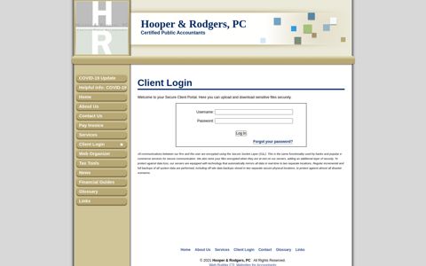 Client Login - Hooper & Rodgers, PC