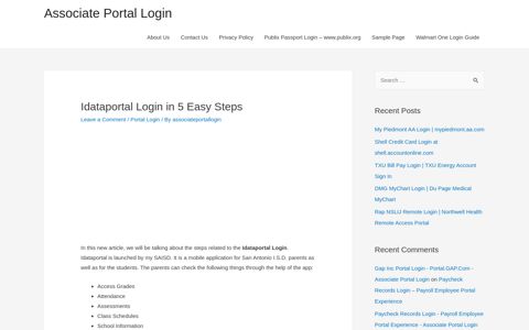Idataportal Login in 5 Easy Steps – Associate Portal Login