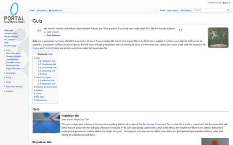 Gels - Portal Wiki