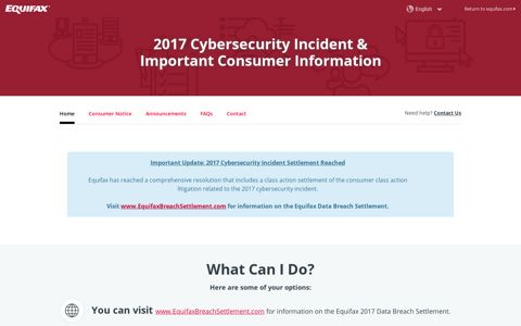 Equifax: Cybersecurity Incident & Important Consumer ...
