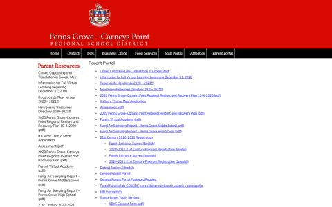 Parent Portal - Penns Grove - Carneys Point School District