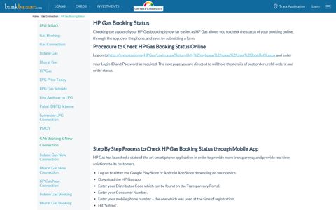 HP Gas Booking Status - BankBazaar