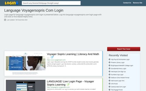 Language Voyagersopris Com Login - Loginii.com